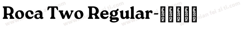 Roca Two Regular字体转换